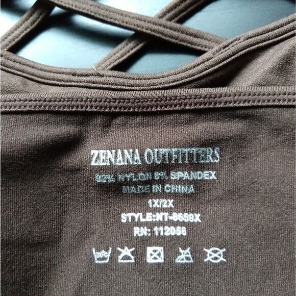 1X/2X Black Triple Criss Cross Bralette + bra pads Zenana wireless seamless - Picture 13 of 16